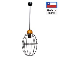 CAROLD STEVENS - Lámpara colgante metal kaila negro 1 luz E27