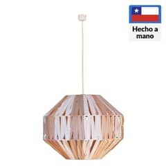 CAROLD STEVENS - Lámpara colgante metal tejida amit beige 1 luz E27