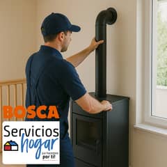 SERVICIOS HOGAR - Instalación Calefactor a Pellet en casa de 2 pisos BOSCA