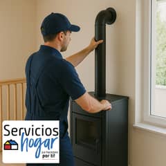 SERVICIOS HOGAR - Instalación Calefactor a Pellet en casa de 2 pisos OTRAS MARCAS