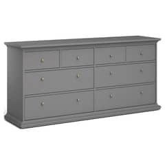 TVILUM - Cómoda 8 Cajón(es) Paris 183x87x48 cm Gris