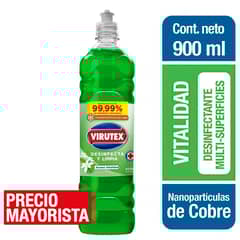 VIRUTEX - Limpiador líquido desinfectante vitalidad 900ml