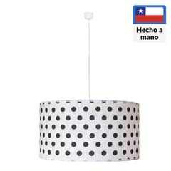 CAROLD STEVENS - Lámpara colgante metal Black Points blanco 1 luz E27