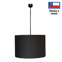 CAROLD STEVENS - Lámpara colgante metal Tambor Lineas negro 1 luz E27