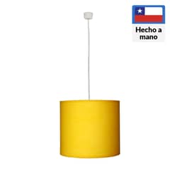 CAROLD STEVENS - Lámpara colgante tela infantil amarillo 1 luz E27