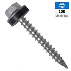 MAMUT - Tornillo Autoperforante Cabeza Hexagonal Madera 1 " 10 mm 100 Unidades