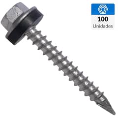 MAMUT - Tornillo Autoperforante Cabeza Hexagonal Madera 1-1/2 " 10 mm 100 Unidades
