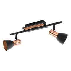 EGLO - Barra Acero Negro 2 Luces GU10