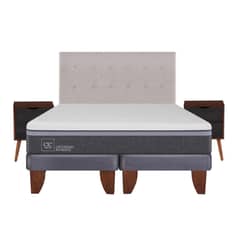 CIC - Cama europea ortopedic advance 2 plazas bd + muebles