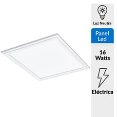 EGLO - Panel embutido aluminio blanco LED 16W