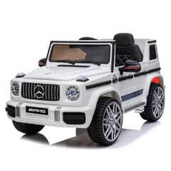 KIDSCOOL - Jeep G63 blanco batería 12V licencia Mercedes Benz
