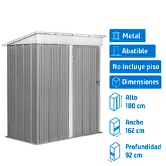 EL BARCO - Bodega jardín Boxshed 162x92x180 cm gris