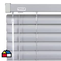 FLEXALUM - Persiana Aluminio Plata Ancho 191a200cm Alto 201a220cm