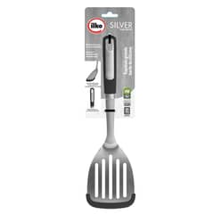 ILKO - Espátula grande ranurada 39 cm negra acero inoxidable