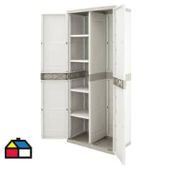 MALETEK - Armario Titanic Plástico 4 Nivel(es) 70x176x44 cm Gris Claro