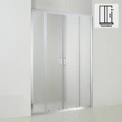 KLIPEN - Mampara corredera rectangular 160x198 cm vidrio templado