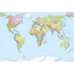 KOMAR - Papel Fotomural World Map 4038 9,12 m2