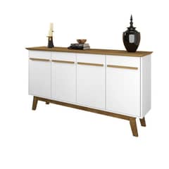 HOGA - Aparador Buffet Bar Opala Blanco 84x160x38 cm