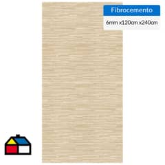 PIZARREÑO CEDRAL - Set 3 Fibrocemento Simplísima 6 mm 120x240 cm Caliza Crema
