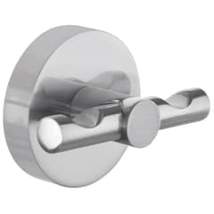 TESA - Percha Adhesiva Doble Acero Inoxidable Plateado satinado