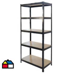 METALBREIN - Estante Acero 5 Nivel(es) 70x150x30 cm Negro