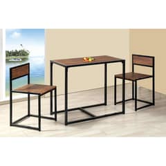 IDETEX - Comedor Chelsea 2 Sillas Mesa Rectangular 47x76x90 cm Café
