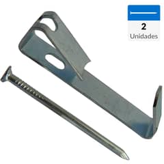 MAMUT - Soporte simple M5 x 25 mm capacidad 4,5 kilos 2 unid