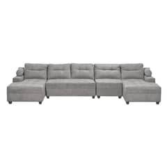 INNOVAMUEBLES - Sofá Seccional 5 cuerpos Le mans 391x90x159 cm Gris Oscuro