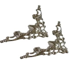 MAMUT - Esquinero decorativo 42 x 42 mm plateado 2 unid