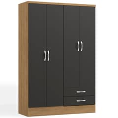 YARDAS - Clóset 1 Puerta(s) 1 Cajone(s) 1 Repisa(s) 121x180x14 cm Freijo/Negro