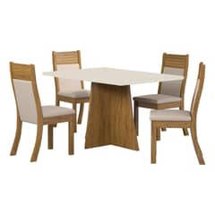 EXIT - Comedor Veron 4 Sillas Mesa Rectangular 80x78.1x120 cm Café/Blanco