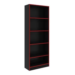 TECNOMOBILI - Estante Gamer MDP 5 Nivel(es) 59.8x160x25.5 cm Negro/Rojo