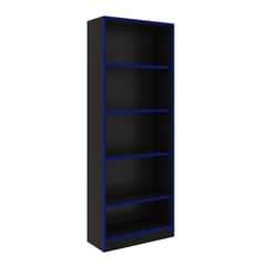 TECNOMOBILI - Estante Gamer MDP 5 Nivel(es) 59.8x160x25.5 cm Negro/Azul