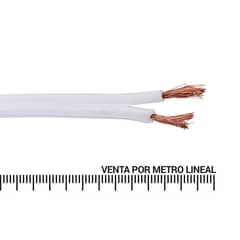 ROIMEX - Cable SPT (paralelo) 2X18 AWG blanco metro lineal