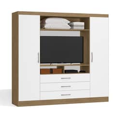YARDAS - Clóset 2 Puerta(s) 4 Cajón(es) 4 Repisa(s) 193x180x194 cm Freijo/Blanco