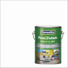 CERESITA - Esmalte al Agua Pieza y Fachada Satinado 1 galón(es) Blanco