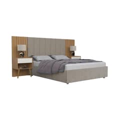 BE DESIGN - Set de respaldo Zara camarú para cama de 2 plazas