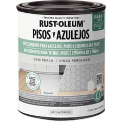 RUST OLEUM - Pintura Base para Pisos y Azulejos Gris Perla de 946 ml