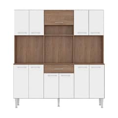 VEKKAHOME - Kit cocina vic 160X38X174 blanco/café