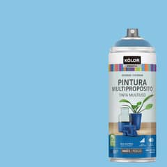 KOLOR - Pintura Esmalte Base Agua en Spray Azul Electrico Mate 400 ml