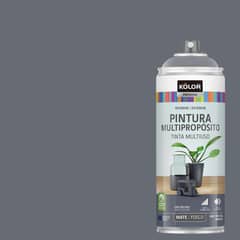 KOLOR - Pintura Esmalte Base Agua en Spray Gris Oscuro Mate 400 ml