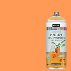 KOLOR - Pintura Esmalte Base Agua en Spray Naranja Claro Mate 400 ml