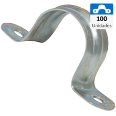 MEC - Set de abrazaderas 16 mm metal 100 unidades