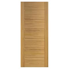 DIMFER - Puerta Exterior 80x200 cm Bambu Atlanta Café