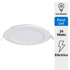 UNILUX - Panel led circular potencia 24W Luz Neutra empotrado color blanco