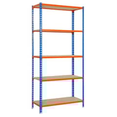 SIMONRACK - Estante Maderclick 5 Nivel(es) 80x180x40 cm Azul/Naranja