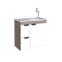 VEKKAHOME - Vanitorio Aéreo Margarida Blanco 36x57x64 cm