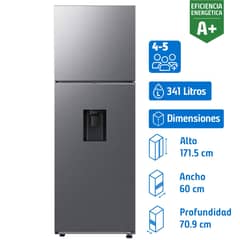 SAMSUNG - Refrigerador Top Freezer No Frost 341 Litros Inox RT35CG5540S9ZS