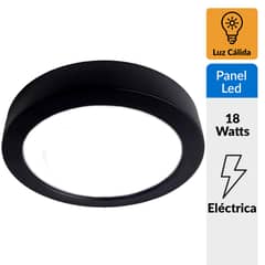 WESTINGHOUSE - Panel Led Circular 18W 3000K Negro Sobrepuesto Dimension 22,5 cm