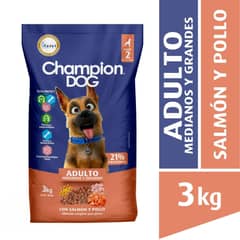 CHAMPION DOG - Alimento para Perro Adulto Salmon Pollo 3 kg